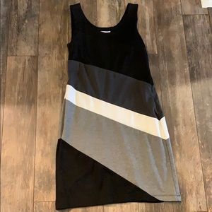 New York & Co. S Black, White & Grey Dress